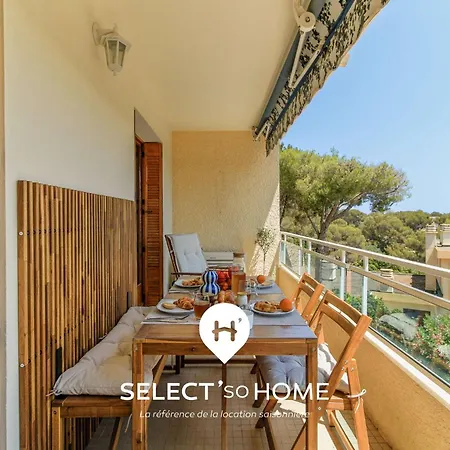 公寓 Select'Sohome - Appartement Pour 4 Avec Vue Mer Et Piscine A La Faviere ! - Anglade 博尔马斯·莱斯·米默萨斯